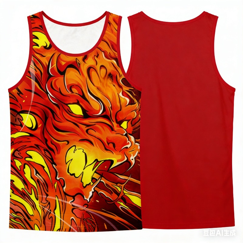2026 Summer Anime Flame Patter - Streetwear Brand Jersey ulasan dan harga